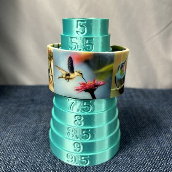 Hummingbird Cuff Bracelet Multi colored Bird Bangle Acrylic Fashion Statement - Picture 1 of 8